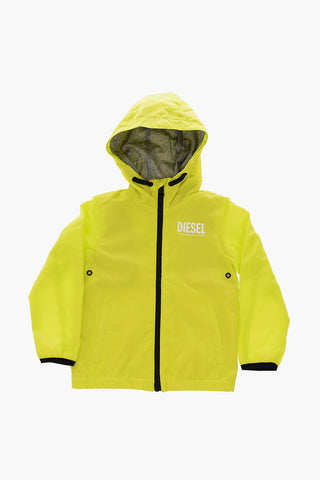 Giacca a vento JERNY 17 OS fluo con cappuccio