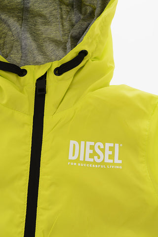 Giacca a vento JERNY 17 OS fluo con cappuccio