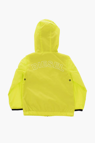 Giacca a vento JERNY 17 OS fluo con cappuccio