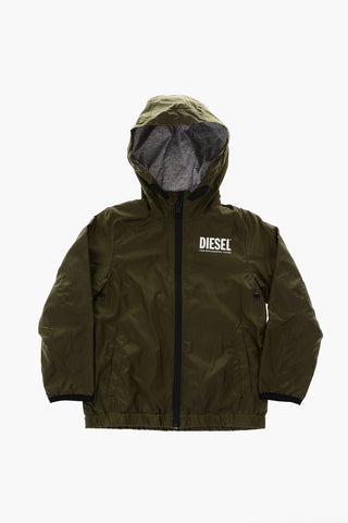 solid color JERNY 17 OS windbreaker jacket with hood