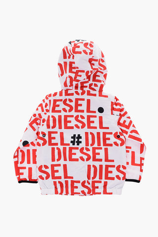 all over printed logo JERNY 15 OS windbreaker jacket with hood