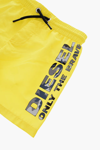 logo printed solid color MBXDORRY swim shorts