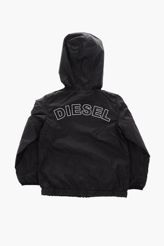 solid color JERNY 17 OS windbreaker jacket with hood