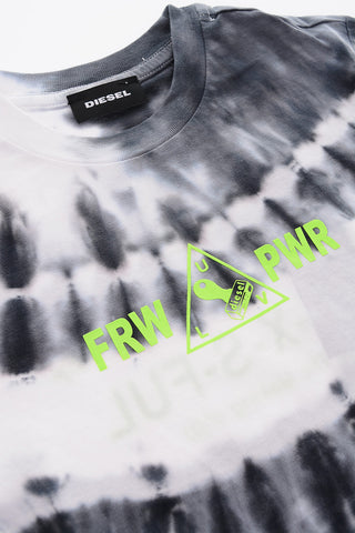 tie dye effect TJUSTSLITSX86 OVER crew-neck t-shirt