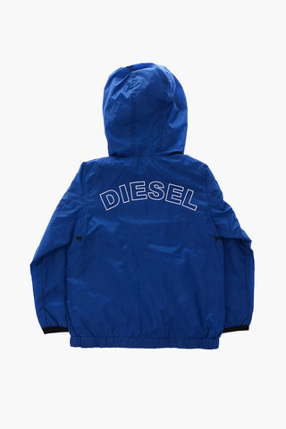 solid color JERNY 17 OS windbreaker jacket with hood