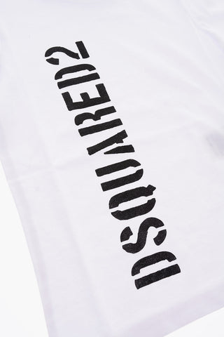 t-shirt girocollo con logo stampato