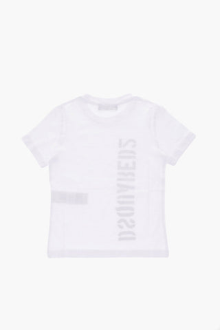 t-shirt girocollo con logo stampato