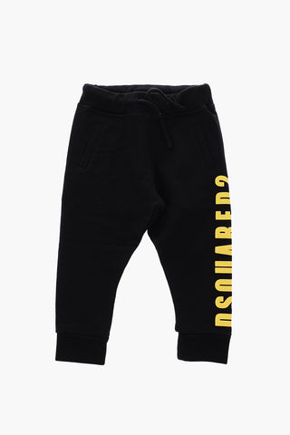 contrasting logo printed 2 pockets joggers