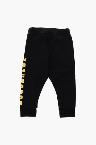 contrasting logo printed 2 pockets joggers