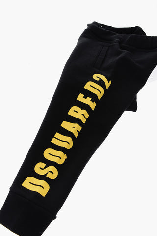contrasting logo printed 2 pockets joggers