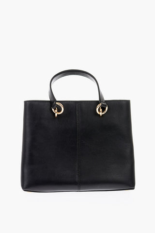 Leather Double Handle Bag CECE with Outer Pocket
