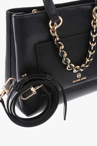 Leather Double Handle Bag CECE with Outer Pocket
