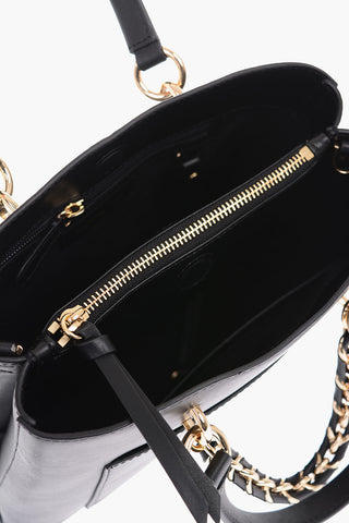 Leather Double Handle Bag CECE with Outer Pocket