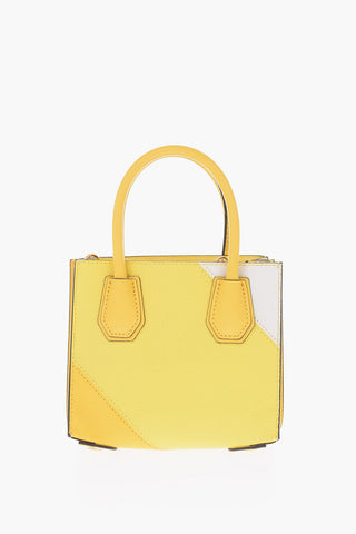 Double Handle Leather Bag MERCER with Removable Shoulder Strap