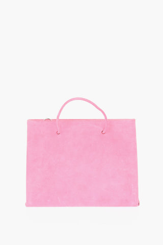 Borsa Doppio Manico in Suede con Tracolla Removibile