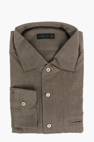 ID Twill Cotton Shirt with Breast-pocket