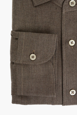 ID Twill Cotton Shirt with Breast-pocket