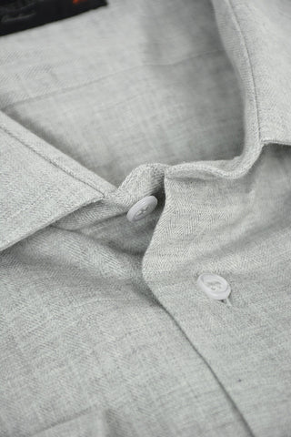 ID Herringbone Patterend Shirt with Two-button Cuffs