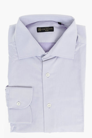 Twill Cotton Shirt with Standard Collar