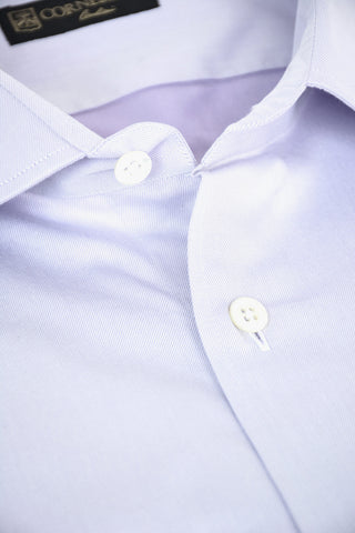 Twill Cotton Shirt with Standard Collar