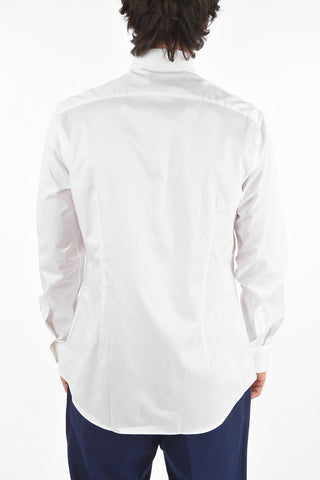 Twill Cotton Shirt with Standard Collar