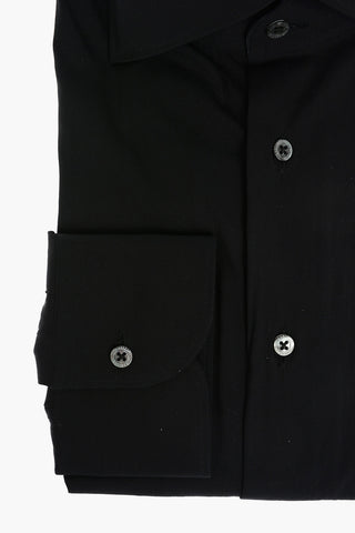 Slim Fit Poplin Shirt with Standard Collar