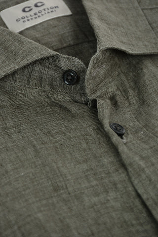 CC COLLECTION Standard Collar Linen Shirt