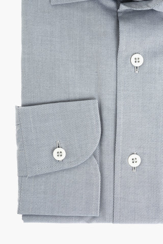 Twill Cotton Shirt with Standard Collar