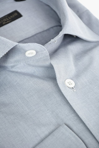 Twill Cotton Shirt with Standard Collar