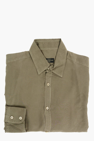 Standard Collar Silk Shirt