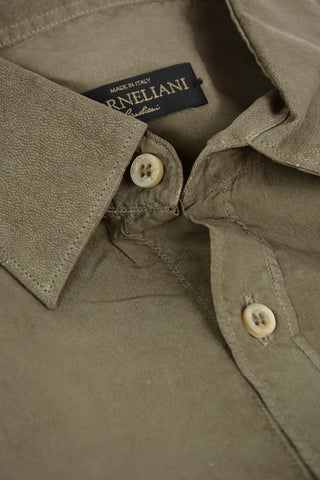 Standard Collar Silk Shirt