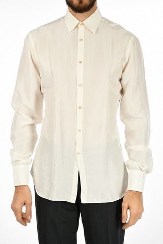 Standard Collar Silk Shirt