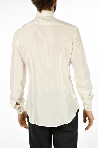 Standard Collar Silk Shirt