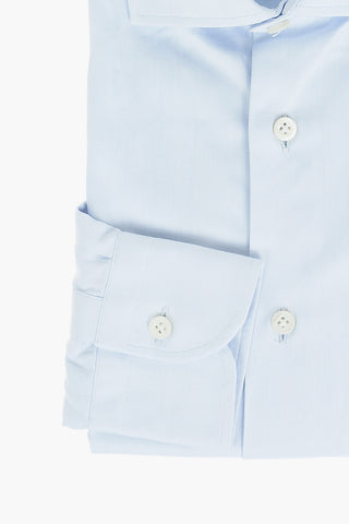 SEA ISLAND Cotton NOBLE Shirt with Herringbone Pattern