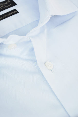 SEA ISLAND Cotton NOBLE Shirt with Herringbone Pattern