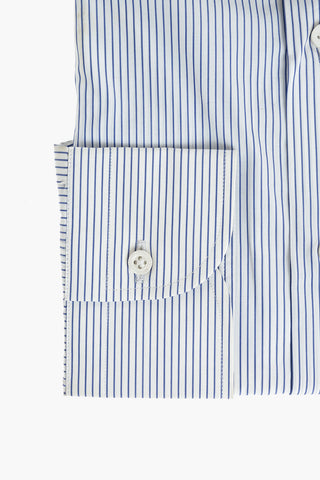 NOBLE SHIRT Camicia Gessata 300/2 COTTON con Collo Francese
