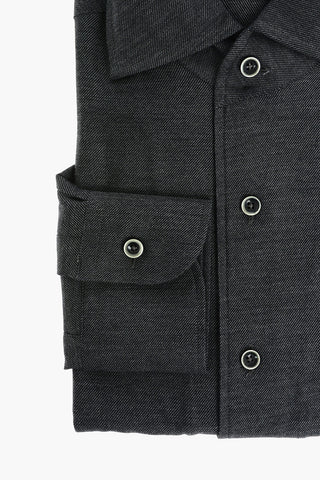 ID COUTURE Twill Cotton Shirt with Breast Pocket