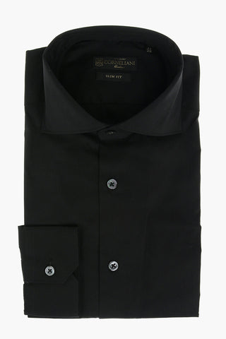 Slim Fit Poplin Shirt with Standard Collar