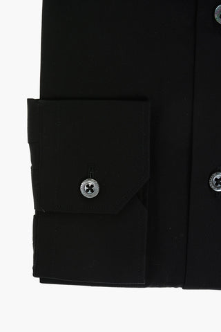 Slim Fit Poplin Shirt with Standard Collar