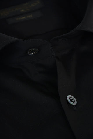 Slim Fit Poplin Shirt with Standard Collar
