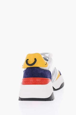Leather D24 Sneakers with Suede Leather Detail