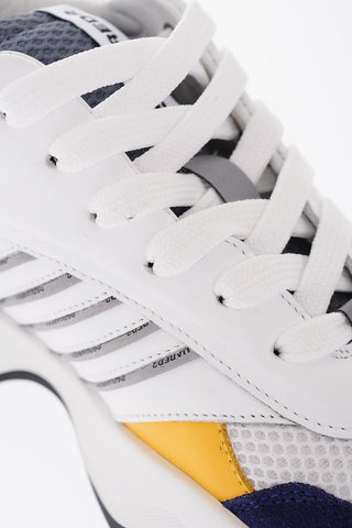Leather D24 Sneakers with Suede Leather Detail