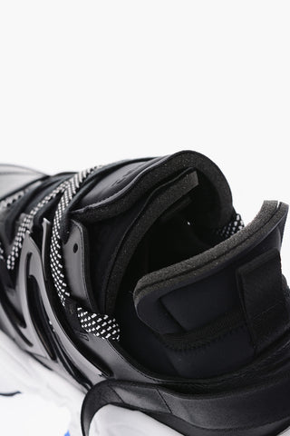 Leather and Fabric THE GIANT Sneakers with Statement Sole