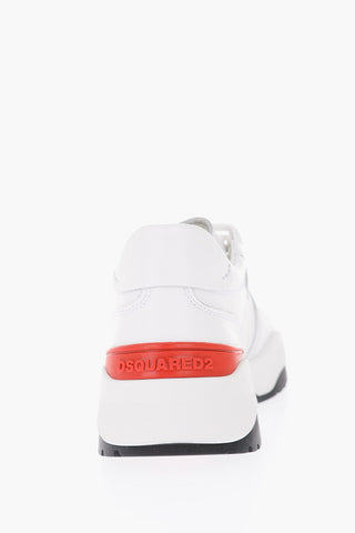 Floral Patterned Leather D24 Sneakers with Lettering Logo