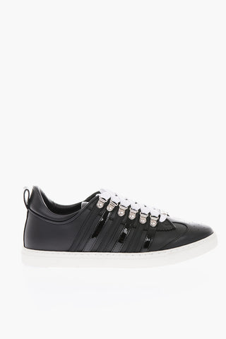 Sneakers 251 in Pelle con Dettagli Righe e Logo in Lettering