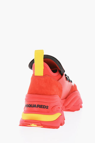 Leather and Fabric THE ROLLING GIANT Sneakers with Technical Fastening