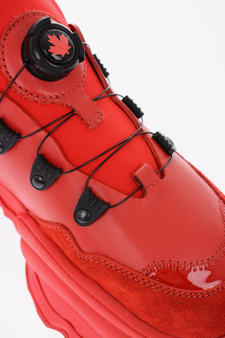 Leather and Fabric THE ROLLING GIANT Sneakers with Technical Fastening