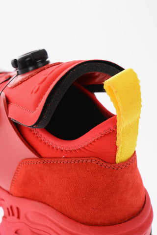 Leather and Fabric THE ROLLING GIANT Sneakers with Technical Fastening