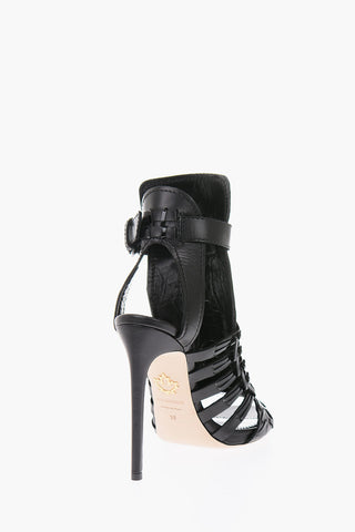 Leather TWINS BRAID Sandals with Patent Braided Details 12cm