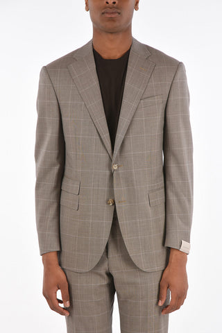 Abito ACADEMY in Lana Vergine in Motivo Windowpane con Revers Classico